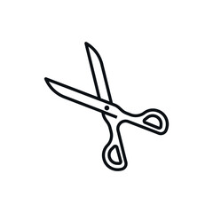 black scissors icon. isolated on white background.
