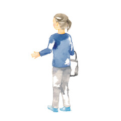 手を差し出す女性