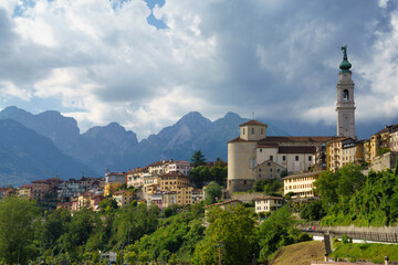 Fototapeta na wymiar View of Belluno, historic city