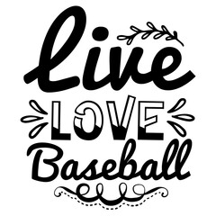 Live Love Baseball SVG