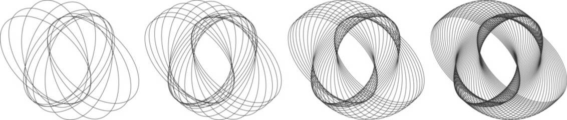 Illustration with circles. Black and white vector. Circle pattern. Abstraction ring.