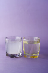 comparing dirty and clean eater on purple background 