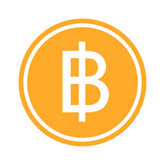 Thai baht coin icon. Currency of the Kingdom of Thailand. Vector.