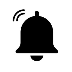 Reminder silhouette icon. Notification bell icon. Vector.