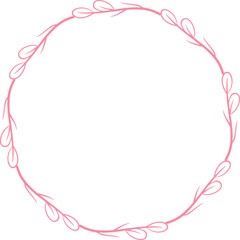 Floral rounded frame