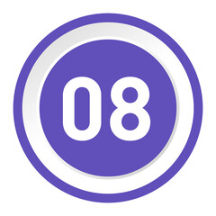 Obraz premium Number bullet points set 1 to 10 isolated on transparent background.
