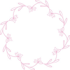 Floral rounded frame