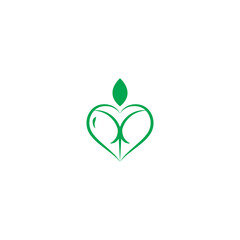 Peachy sexy Butt icon logo vector design template