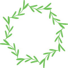 Floral rounded frame