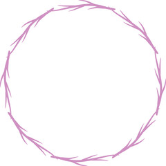 Floral rounded frame