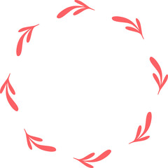 Floral rounded frame