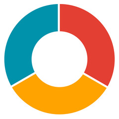 Obraz premium Circular infographics with three sections