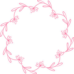Floral rounded frame
