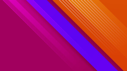Abstract magenta blue and orange gradient background with technology and speed motion concept