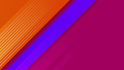 Abstract magenta blue and orange gradient background with technology and speed motion concept