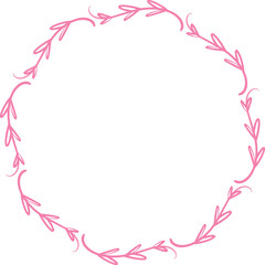 Floral rounded frame