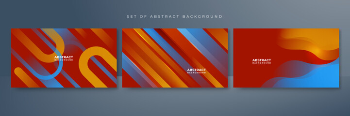 abstract red blue orange background