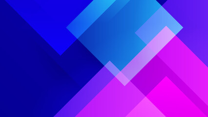 Fototapeta premium Abstract blue and pink gradient background with geometric dynamic shapes and sport speed motion element. Design for technology background, hi-tech, sport