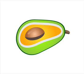illustration of an avocado