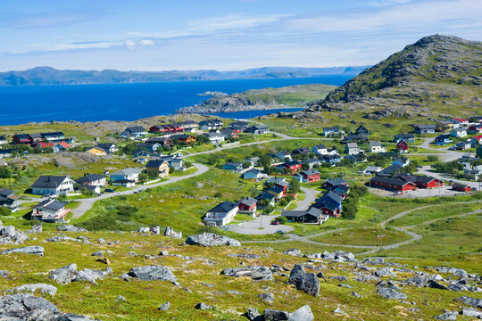 View of the fishing village Havoysund, Norway