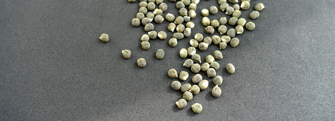okra seed close-up,okra seed grains on black background,