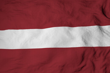 Latvian flag in 3D rendering