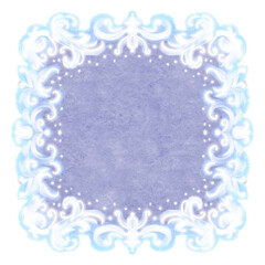 Winter background - a frame with a place for text. Digital illustration.