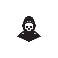 Dead skull Reaper logo vector. Skull reaper vector illustration
