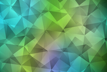 Fototapeta premium Light Blue, Yellow vector abstract mosaic backdrop.