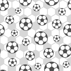 Vector Black and White Football textured repeat pattern background