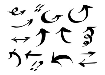 手描きの矢印セット