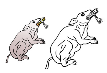 歌舞伎,動物,ネズミ