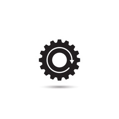 Gear update loading process logo vector design template