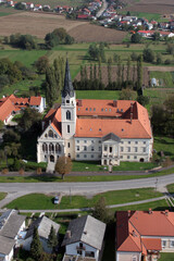 Fototapeta na wymiar Greek Catholic Cathedral of the Holy Trinity in Krizevci, Croatia
