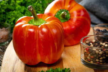 Sweet red pepper paprika.