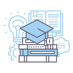 Knowledge line design icon