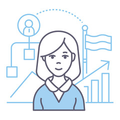 Leader line design icon