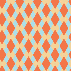 Funky seamless geometric vector pattern swatch with diamonds