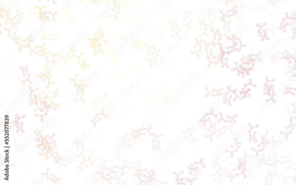 Poster light red, yellow vector template with artificial intelligence structure.