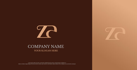 Initial ZA Logo Design Vector 
