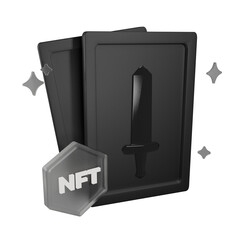 Trading Card NFT 3D Illustration