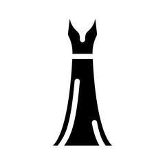 aline wedding dress glyph icon vector. aline wedding dress sign. isolated symbol illustration