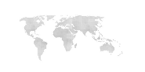 World map with square dots vector illustration