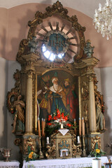 The main altar in the parish church of the Holy Three Kings in Karlovac, Croatia