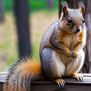 Squirrel fictitious generative AI artwork that doesn't exist in real life.
