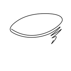 One Line Speech Bubble