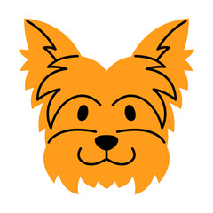 Vector Cute Dog Icon Illustration