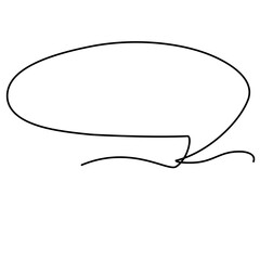 One Line Speech Bubble