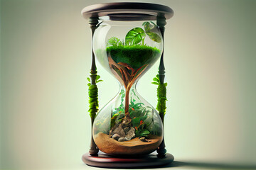 Time is a jungle hourglass generative art