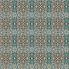Seamless pattern with arabesques in retro style.